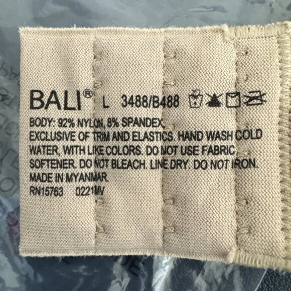 BALI Comfort Women's L Wireless Bra Beige NWT - Picture 6 of 11